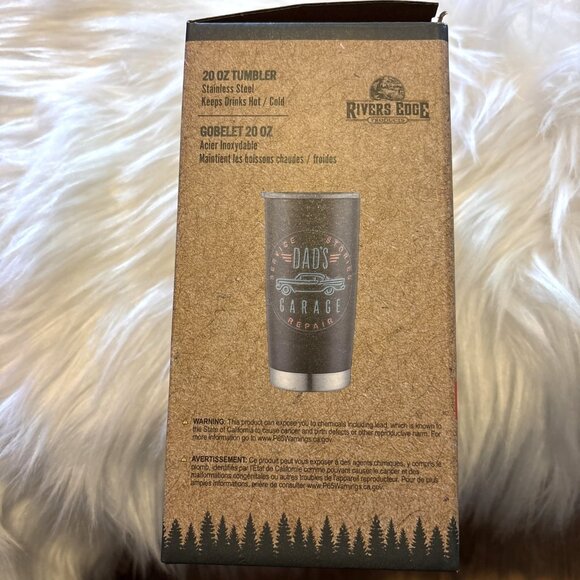 Dads Garage 20oz Tumbler,  Rivers Edge, Fathers Day Gift, Garage Flasks Coffee. - Picture 2 of 4